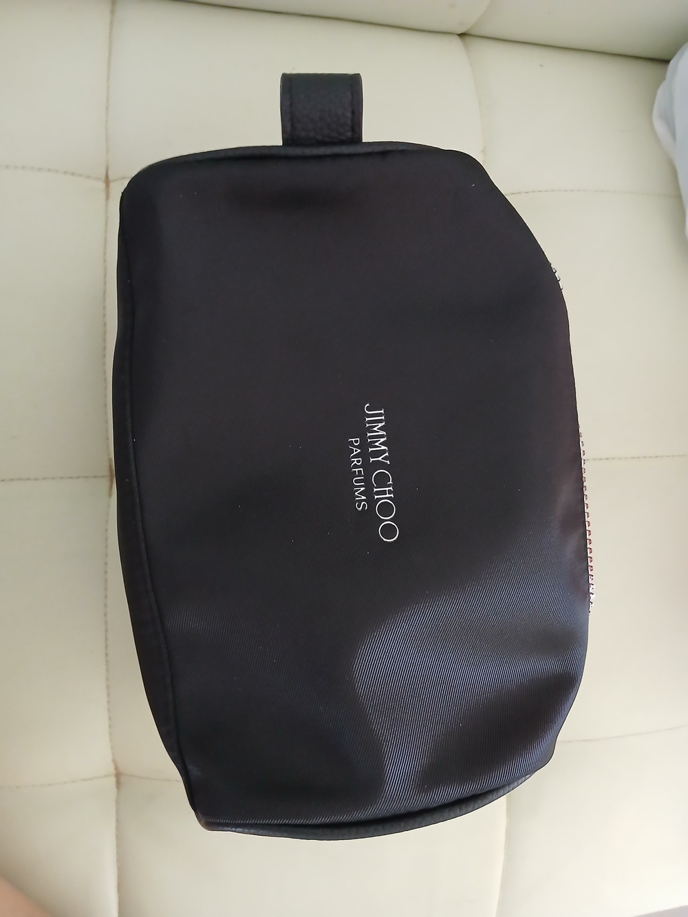 Jimmy Choo Black Toiletry Case with Logo